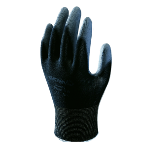 SHOWA B0500 Guanti Da Lavoro Leggeri Con Rivestimento In Poliuretano, Taglia 9/XL, Nero/Grigio, Antiscivolo E Traspiranti, Per Precisione